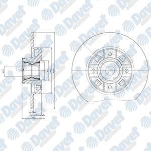 DELPHI BG9116RS Fren Diski Arka (4d 249mm) Rulmanli 308 07-